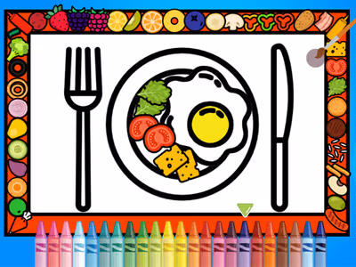 Color and Decorate Dinner Plate