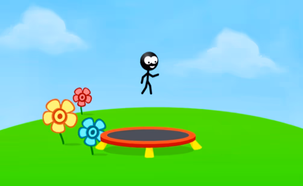 Trampoline Stickman