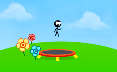 Trampoline Stickman