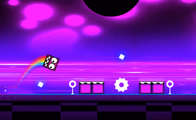 Geometry Neon Dash Rainbow