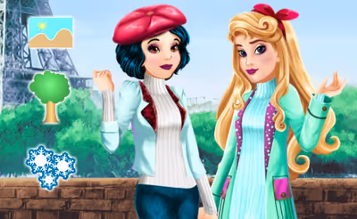 Aurora and Snow White Winter Fashion