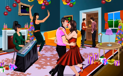 Christmas Eve Kissing