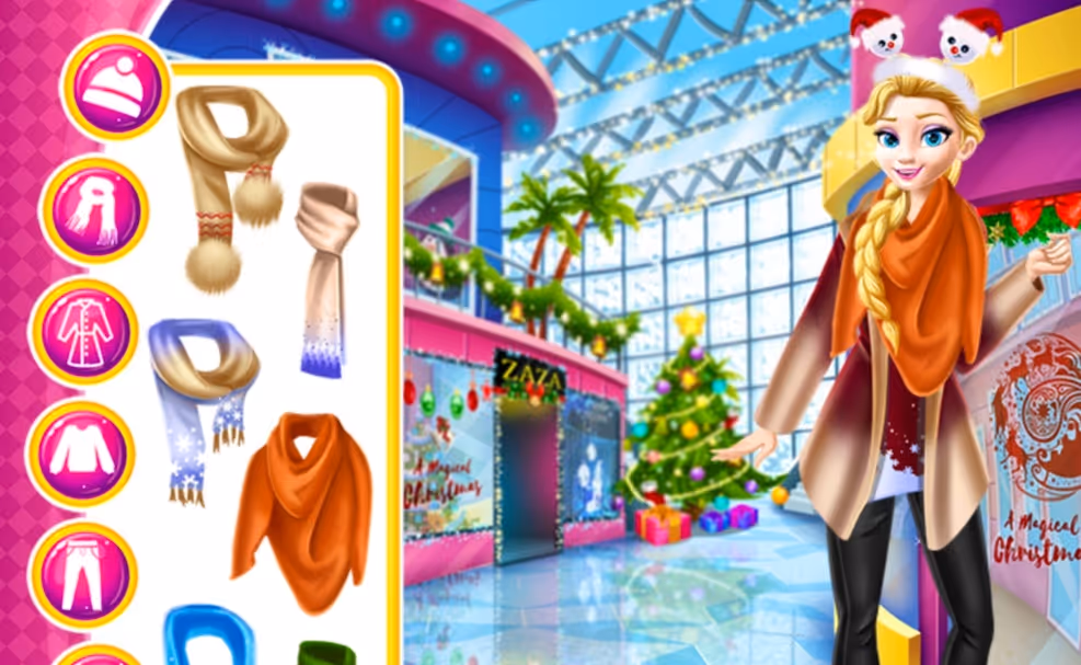 Princess Christmas Mall Shopping