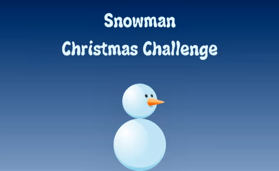 Snowman Christmas Challenge