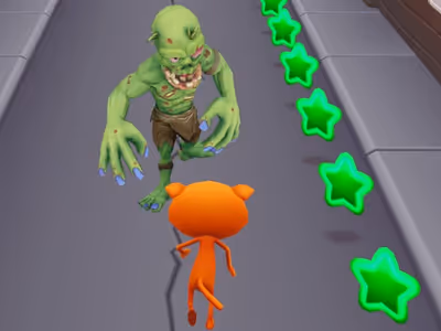 Angry Cat Run Zombies Alley