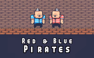 2 Player Red Blue Pirates