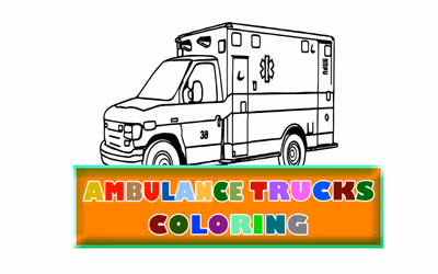 Ambulance Trucks Coloring