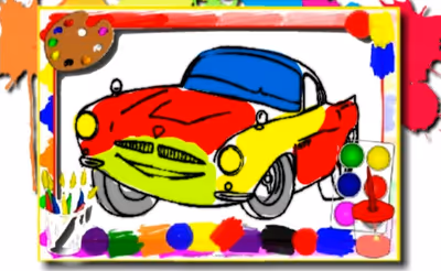 Racing Cars Coloring Book