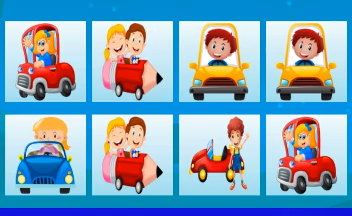 Kids Vehicles Memory