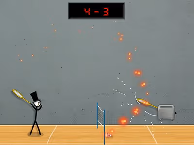 Stick Figure Badminton 3
