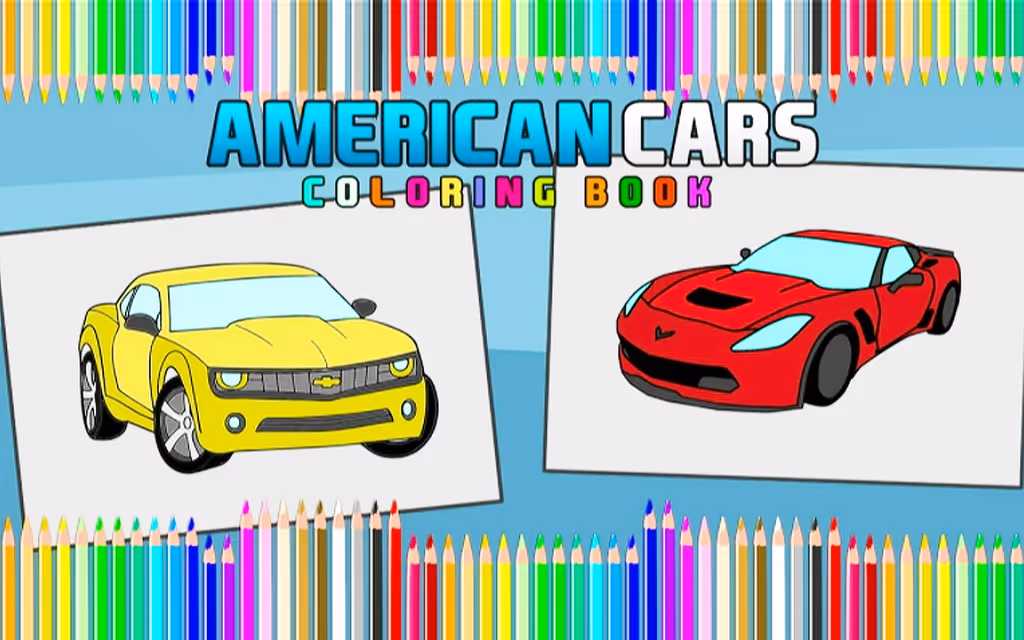 American Cars Coloring Book