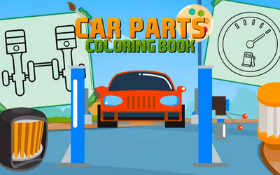 Car Parts Coloring Book