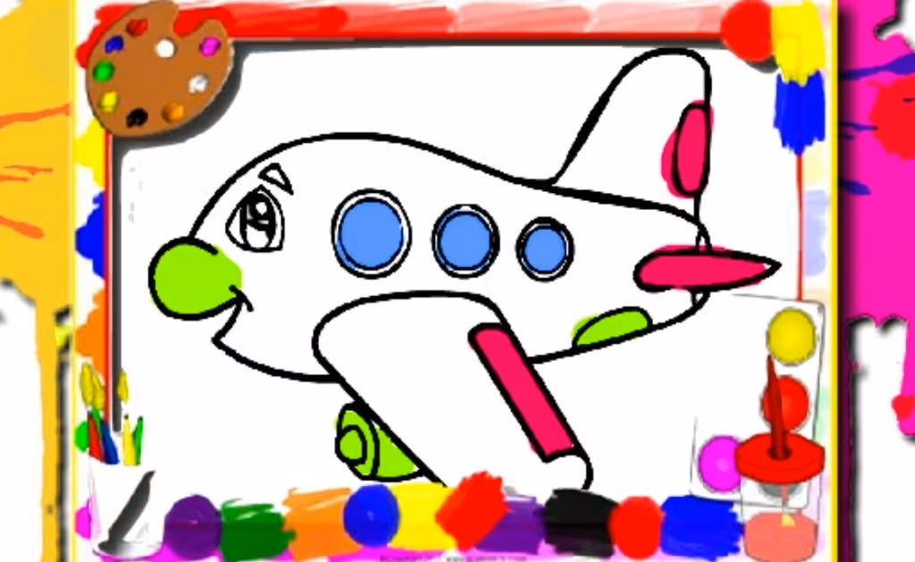 Airplane Coloring Book