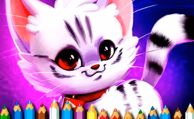 Cute Kitty Coloring Book