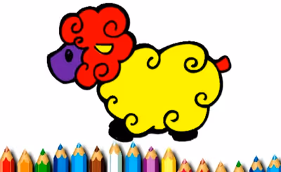 Baby Sheep Coloring Book