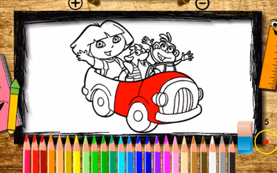 Cute Girl Coloring Book