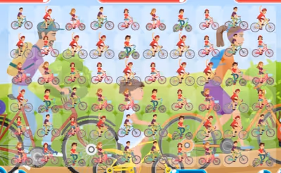 Family Bike Ride In Park Match 3