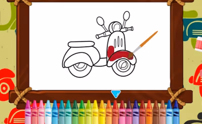 City Scooter Ride Coloring
