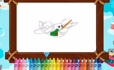Friendly Airplanes For Kids Coloring