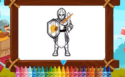 Warriors Against Enemies Coloring