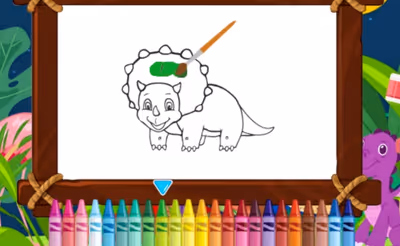 Cute Dinosaurs Coloring