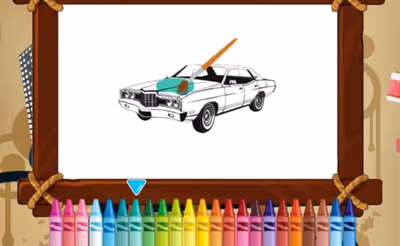 Retro Cars Coloring