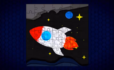 Pop It Rockets in Space Jigsaw