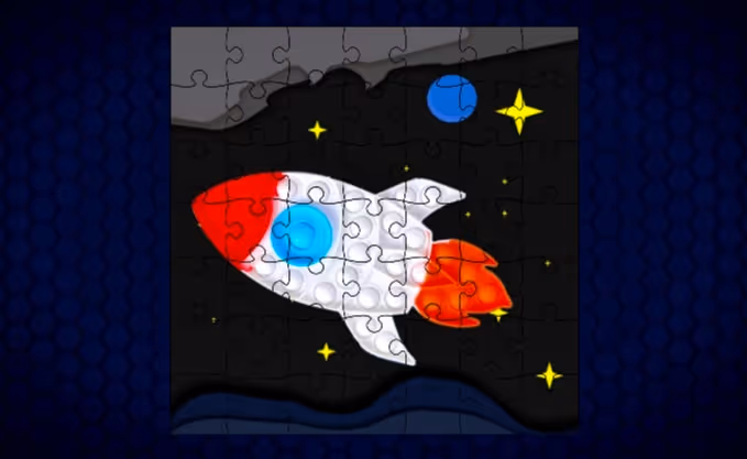 Pop It Rockets in Space Jigsaw