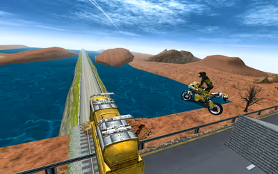 Highway Traffic Bike Stunts