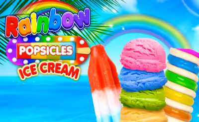 Rainbow Ice Cream And Popsicles