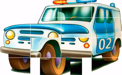 Cartoon Police Car Slide