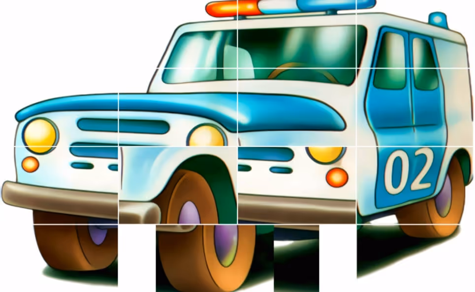 Cartoon Police Car Slide