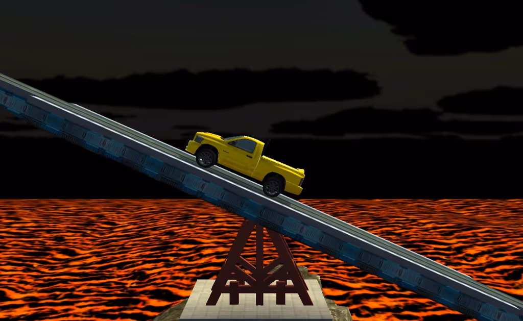 SeeSaw Ramp Car Balance Driving Challenge
