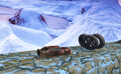 Hurdle Track Car Stunts