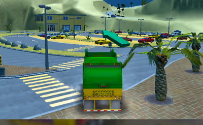Island Clean Truck Garbage Sim