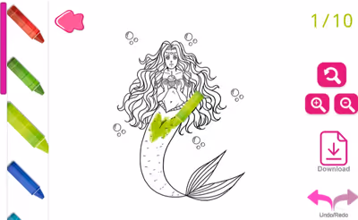 Kawaii Mermaids Coloring Book
