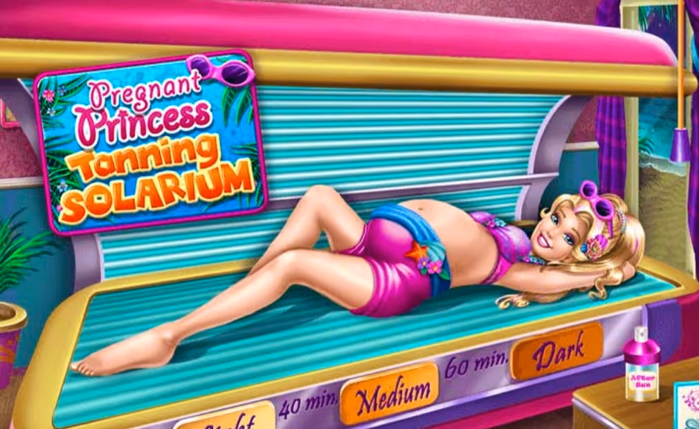 Pregnant Princess Tanning Solarium
