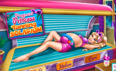 Pregnant Princess Tanning Solarium