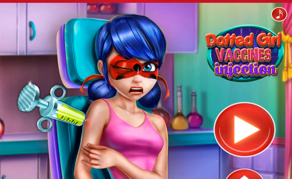 Dotted Girl Vaccines Injection