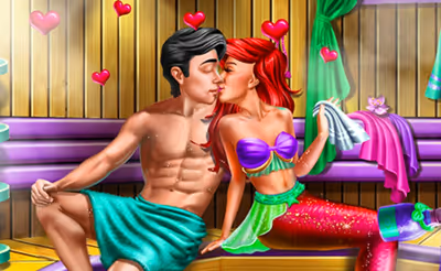 Mermaid Sauna Flirting