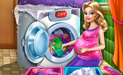 Mommy Washing Clothes