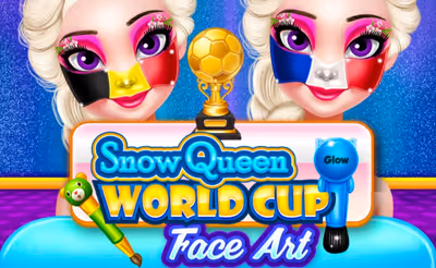 Snow Queen World Cup Face Art