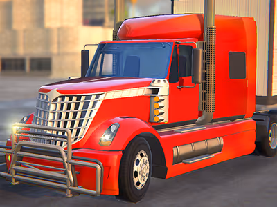 American Truck Car Driving