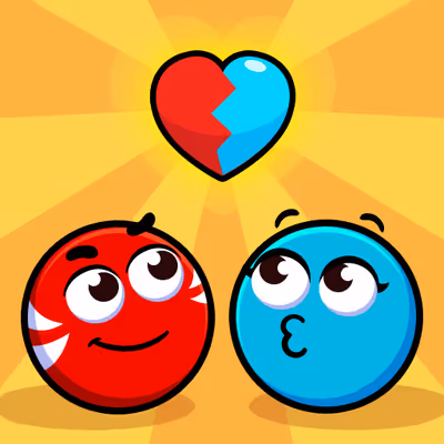 Red and Blue Ball Cupid love