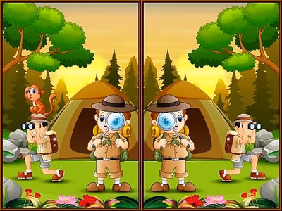 Spot 5 Differences Camping