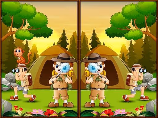 Spot 5 Differences Camping