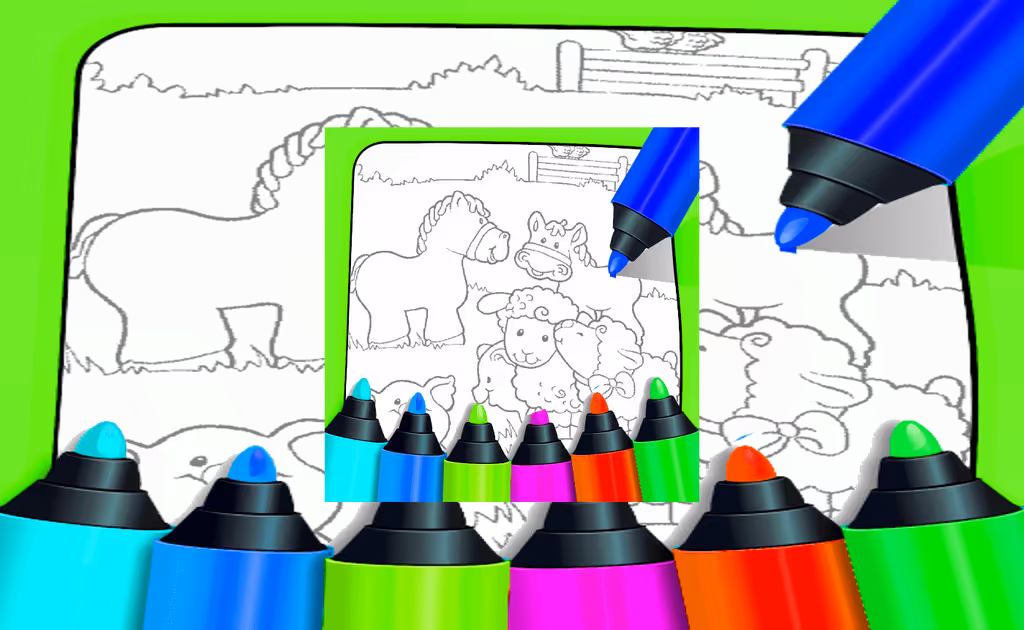Farm Animals Coloring For Kids