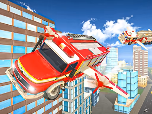 Flying Fire Truck Driving Sim