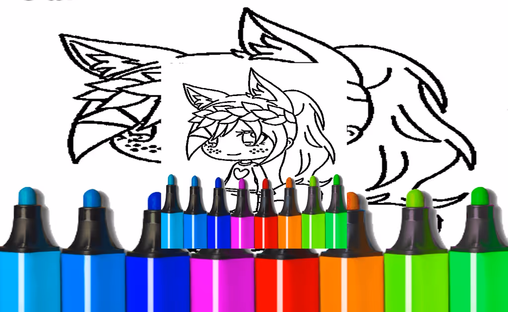 Anime Wolf Girl Coloring Pages