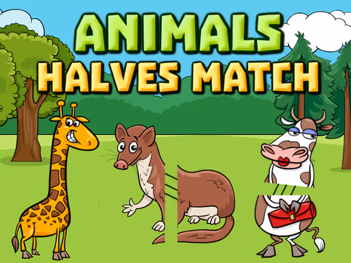 Animals Halves Match